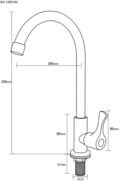 BN 24B5286 ก็อกซิ้งค์ล้างจานน้ำเย็น