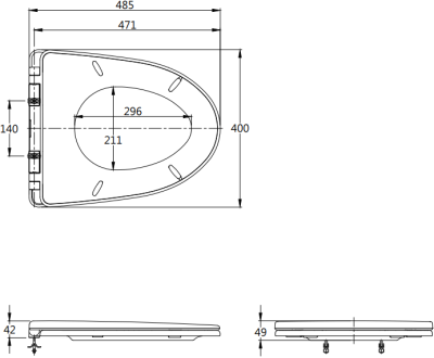 TC508CVKR ฝารองนั่ง