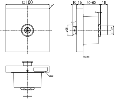 TBW08008T หัวฝักบัวแบบฝังผนัง