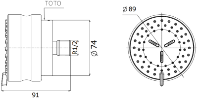 TBW07017T หัวฝักบัวแบบฝังผนัง 2 ฟังก์ชั่น