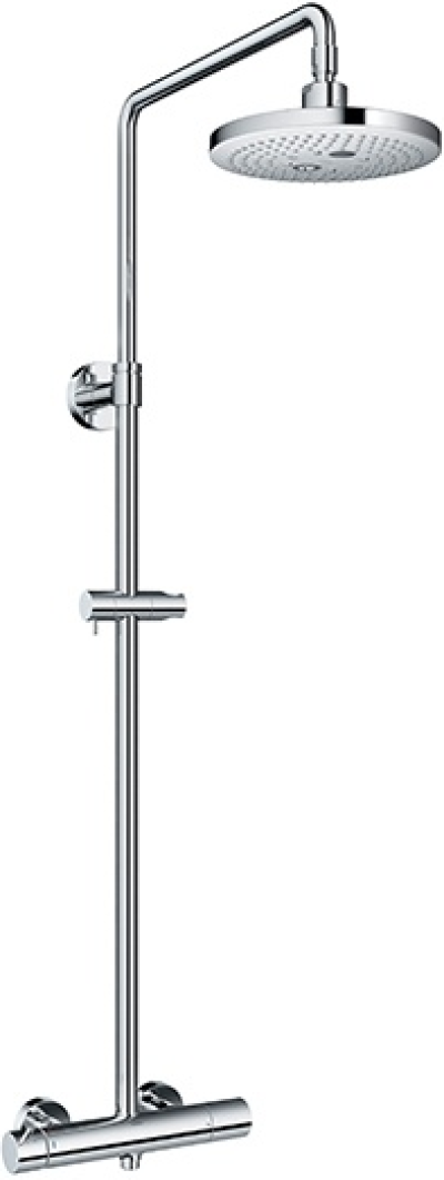 TBW01303TA ก๊อกผสมสำหรับยืนอาบน้ำ พร้อมฝักบัวก้านแข็ง 2 ฟังก์ชัน (Round)(WARM SPA)