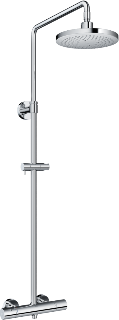 TBW01402TA ก๊อกผสมสำหรับยืนอาบน้ำแบบปรับอุณหภูมิคงที่ พร้อมฝักบัวก้านแข็ง