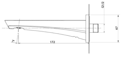TBG07001T#BN ชุดทางน้ำออกสำหรับอ่างอาบน้ำ