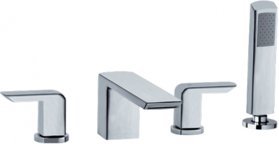 TX447SK ก๊อกผสมอ่างอาบน้ำติดเคาน์เตอร์+ฝักบัว