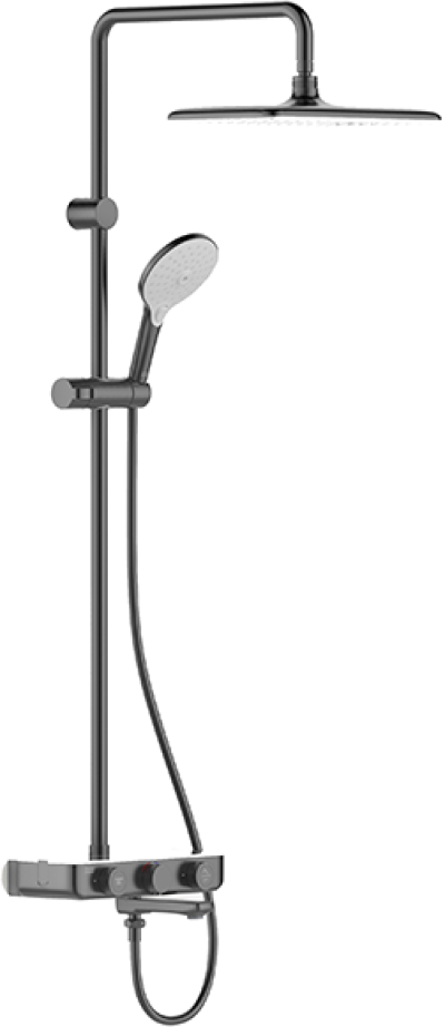 FFAS4956-601AL0BT0 ก๊อกผสมควบคุมอุณหภูมิอัตโนมัติพร้อมชุดฝักบัวสายอ่อนและเรนชาวเวอร์