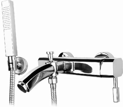 HFVSP-4121Q1 ก๊อกอ่างอาบน้ำติดผนังเดี่ยวผสม + ฝักบัวสายอ่อน รุ่น HARMONY วาล์วโยก