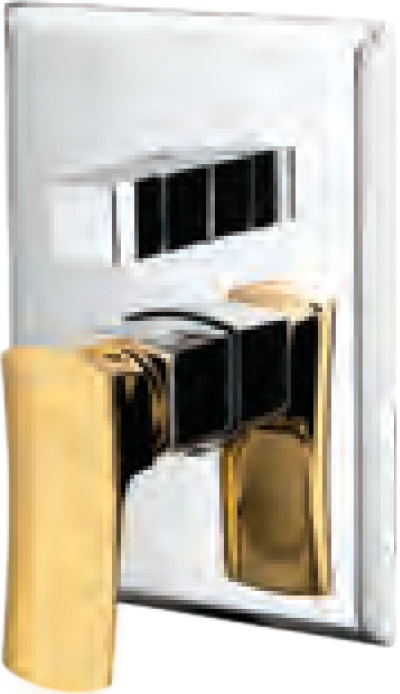 CT2255A#CG วาล์วผสมเปิด-ปิดน้ำแบบก้านโยกพร้อมวาล์วเปลี่ยนทิศทางน้ำ(สีโครมทอง) รุ่น THANTARA