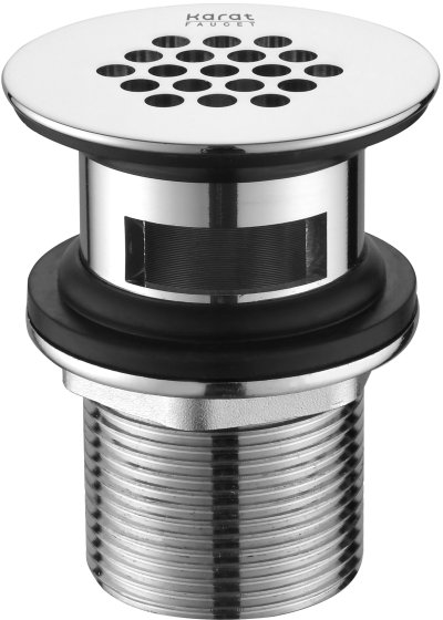 KA-26-277-50 สะดืออ่างล้างหน้า (มีรูน้ำล้น) สเตนเลส 201 ชุบโครเมี่ยม