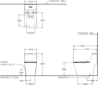 C10327 สุขภัณฑ์ แบบชิ้นเดียว 2.5/4 ลิตร รุ่น SIMPLY MODISH+C91542
