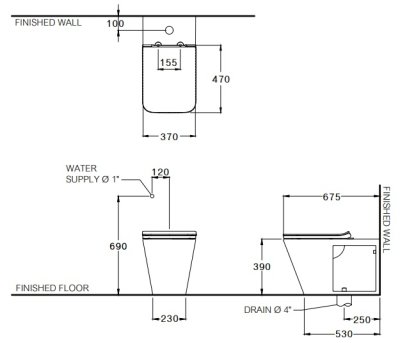 C124207 สุขภัณฑ์ แบบตั้งพื้น รุ่น SIMPLY MODISH