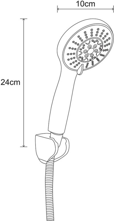 BN 567890 ฝักบัวมือพร้อมสายและขอแขวนครบชุด
