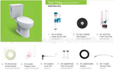 CL5140G-8H SANIPRO SINGLE FITTINGS 4.5L SIDE TRIP -HALO SIDETRIP