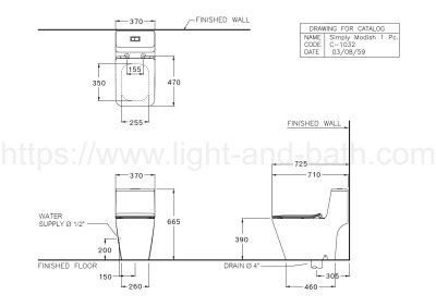 C10327 สุขภัณฑ์ แบบชิ้นเดียว 2.5/4 ลิตร รุ่น SIMPLY MODISH+C91542