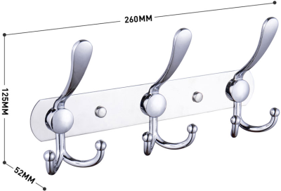 RA BIGBEN-55 ขอแขวนเสื้อ 3 หัว SHINY