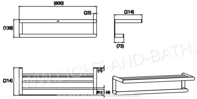 CT0351 ชั้นวางผ้าพร้อมราว 60 ซม. รุ่น ARCH
