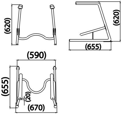 CT0196#(WH) ราวทรงตัวสำหรับโถสุขภัณฑ์