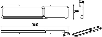 CT0335#BL(HM) ชั้นวางของเอนกประสงค์ (สีดำ) รุ่น AVA
