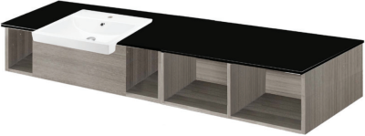 V08039P3#PJ ตู้เก็บของใต้อ่างแบบแขวนผนัง สำหรับ C02460