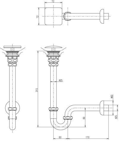 TL594BP2R ท่อน้ำทิ้งสำหรับอ่างล้างหน้า