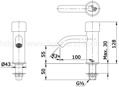 TX112MEB ก๊อกเดี่ยวอ่างล้างหน้าระบบปิดอัตโนมัติ
