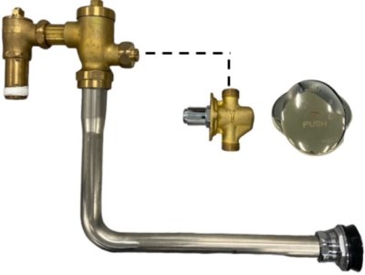 TSV407NL ฟลัชวาล์วโถสุขภัณฑ์ ชนิดฝังผนัง