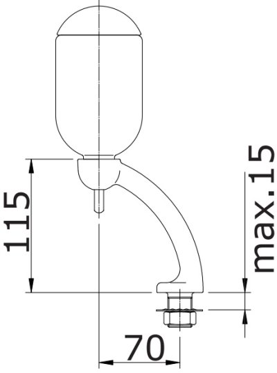 TS126AR ที่ใส่สบู่เหลวชนิดติดเคาน์เตอร์