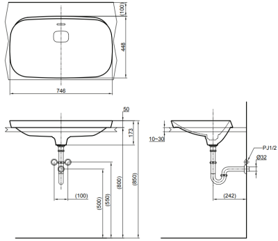 LW3717RHY อ่างล้างหน้า แบบวางบนเคาน์เตอร์ รุ่น NEOREST