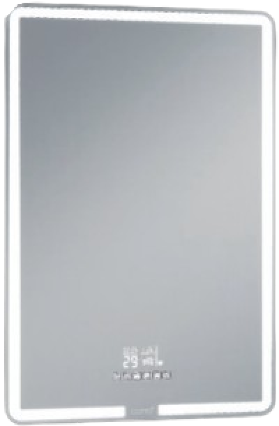 MNB001 กระจกแบบไม่มีกรอบพร้อมไฟ LED ลำโพงบลูทูธและระบบไล่ฝ้า รุ่น LENZO