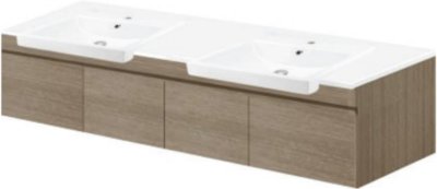 V00080P8#PJ ตู้เก็บของใต้อ่างล้างหน้าแบบแขวนผนัง สําหรับอ่าง C022607