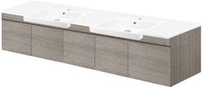 V00059P3#PJ ตู้เก็บของใต้อ่างล้างหน้าแบบแขวนผนัง สําหรับอ่าง C022607