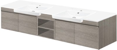 V00060P3#PJ ตู้เก็บของใต้อ่างล้างหน้าแบบแขวนผนัง สําหรับอ่าง C022607