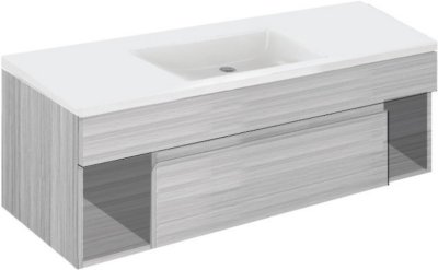 V08196P6#PJ ตู้เก็บของใต้อ่างล้างหน้าแบบแขวนผนัง สําหรับอ่าง C05157