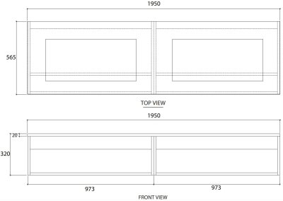 V00022#PJ ตู้เก็บของใต้อ่างล้างหน้าแบบแขวนผนัง สําหรับอ่าง C001017