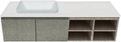 V0517#PJ ตู้เก็บของใต้อ่างล้างหน้าแบบแขวนผนัง สําหรับอ่าง C001017