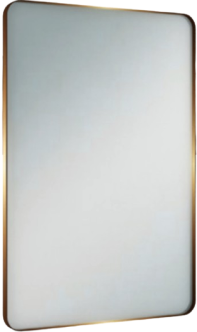 MF3612GD กระจกทรงเหลี่ยมมน กรอบสีทอง หนา 3 มม. 500x750 มม. รุ่น VINCENT