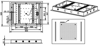 ZF16#BL ฝักบัวไฟLED 1 ฟังก์ชั่น ขนาด24X32 ซม.