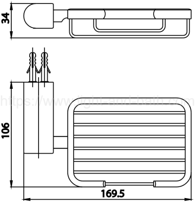 CT0282#BN2(HM) ที่วางสบู่ รุ่น ARCH
