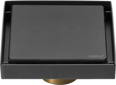 CT6411Z2P#GG(HM) ตะแกรงน้ำทิ้งสแตนเลสเหลี่ยมท่อพีวีซีปูกระเบื้องทับได้ สีเทาด้าน