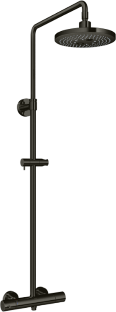 TBW01404TA#MBL ก๊อกผสมสำหรับยืนอาบน้ำแบบปรับอุณหภูมิคงที่ พร้อมฝักบัวก้านแข็ง 2 ฟังก์ชัน