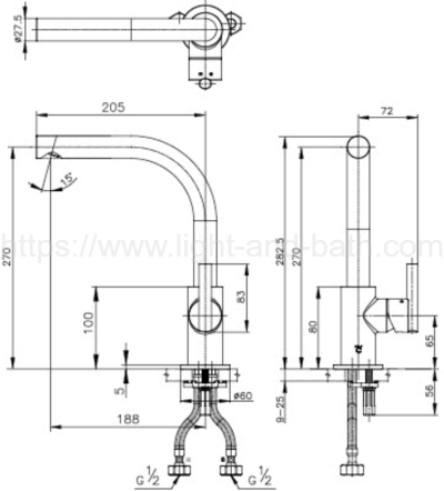 CPF200AY#BN2 ก๊อกผสมอ่างล้างหน้าแบบก้านโยกทรงสูง รุ่น QUIL