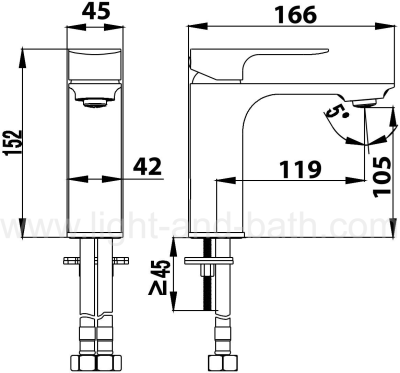 CT2331A#GG ก๊อกผสมอ่างล้างหน้าพร้อมสายน้ำดี รุ่น SAGE ( GUN GREY )