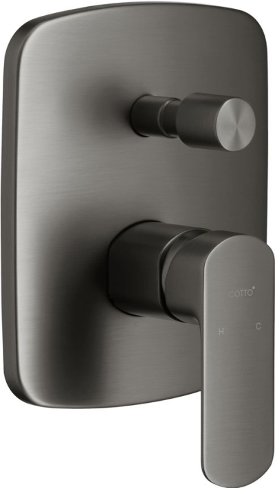 CT2334A#GG วาล์วผสมเปิด-ปิดน้ำพร้อมวาล์วเปลี่ยนทิศทางน้ำ รุ่น SAGE ( GUN GREY )