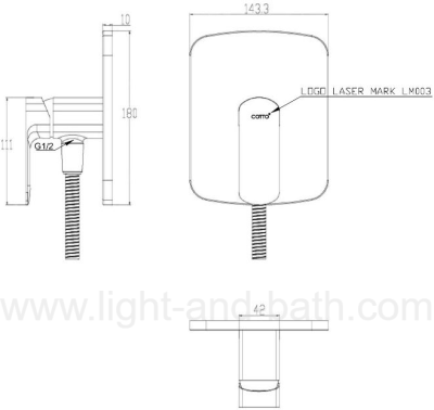 CT1283A#GG(HM) วาล์วเปิด-ปิดน้ำเย็นแบบก้านโยก รุ่น SAGE ( GUN GREY )