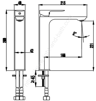 CT2332AY#BL ก๊อกผสมอ่างล้างหน้าพร้อมสายน้ำดี รุ่น SAGE ( BLACK )