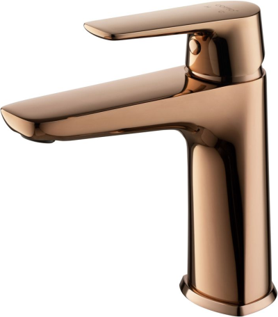 CT2341A#RG2 ก๊อกผสมอ่างล้างหน้าพร้อมสายน้ำดี รุ่น STELLA (COPPER ROSE GOLD)