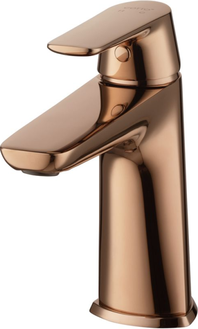 CT2341A#RG2 ก๊อกผสมอ่างล้างหน้าพร้อมสายน้ำดี รุ่น STELLA (COPPER ROSE GOLD)