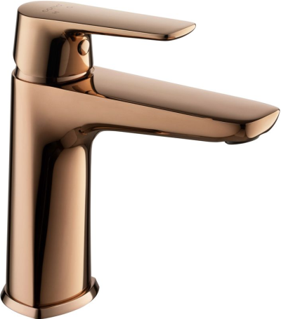 CT2341A#RG2 ก๊อกผสมอ่างล้างหน้าพร้อมสายน้ำดี รุ่น STELLA (COPPER ROSE GOLD)