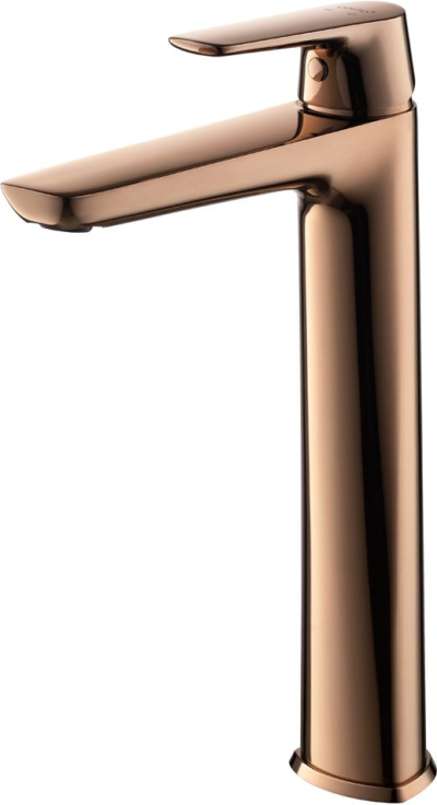 CT2342AY#RG2 ก๊อกผสมอ่างล้างหน้า (ทรงสูง) พร้อมสายน้ำดี รุ่น STELLA (COPPER ROSE GOLD)