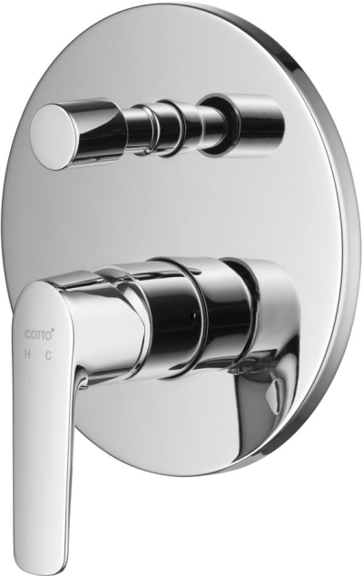 CT2344A วาล์วผสมเปิด-ปิดน้ำพร้อมวาล์วเปลี่ยนทิศทางน้ำ รุ่น STELLA ( CHROME )