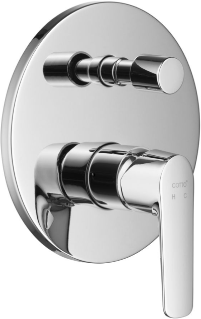 CT2344A วาล์วผสมเปิด-ปิดน้ำพร้อมวาล์วเปลี่ยนทิศทางน้ำ รุ่น STELLA ( CHROME )